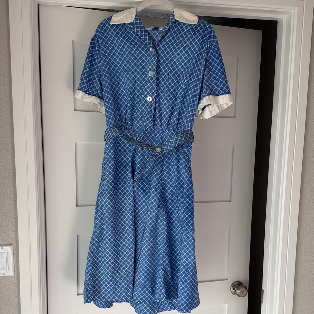 Blue Patterned Women's Dress